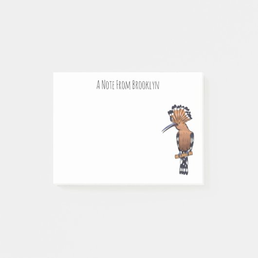 Voorbeeld van de Euraziatische cartoon van hoopvog Post-it® Notes (Voorkant)