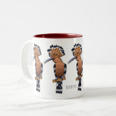 Voorbeeld van de Euraziatische cartoon van hoopvog Tweekleurige Koffiemok (Voorkant links)