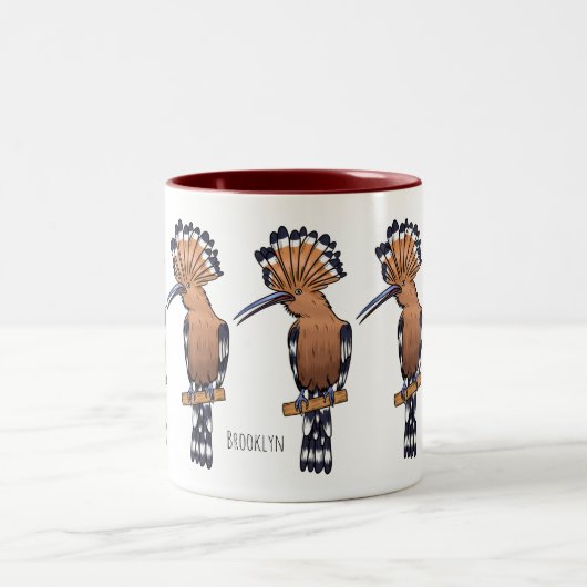 Voorbeeld van de Euraziatische cartoon van hoopvog Tweekleurige Koffiemok (Center)