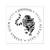 Voorbeeld van de Ferocious Tiger Illustration Retu Zelfinktende Stempel (Design)