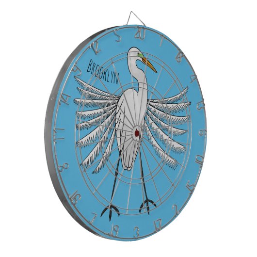 Voorbeeld van de grote cartoon van de stekelvogel dartbord (Voorkant Links)