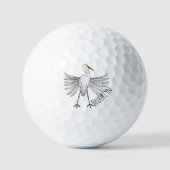 Voorbeeld van de grote cartoon van de stekelvogel golfballen (Voorkant)