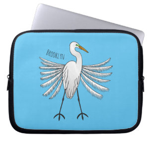 Voorbeeld van de grote cartoon van de stekelvogel laptop sleeve