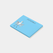 Voorbeeld van de grote cartoon van de stekelvogel post-it® notes (Schuin)