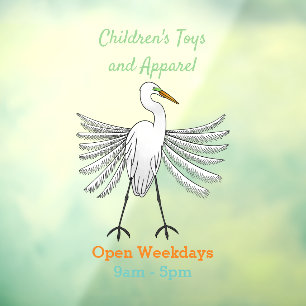 Voorbeeld van de grote cartoon van de stekelvogel raamsticker