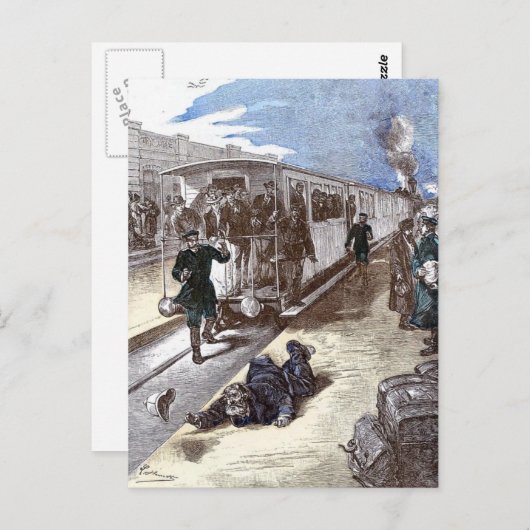 Voorbeeld van de oude treinstroommotor briefkaart (Voorkant / Achterkant)