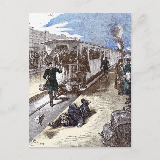 Voorbeeld van de oude treinstroommotor briefkaart (Voorkant)