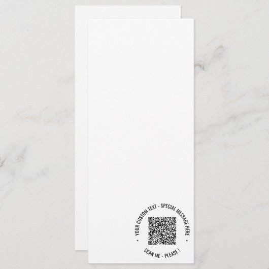 Voorbeeld van de QR-code en de aangepaste Kaart va (Voorkant / Achterkant)