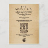 Voorbeeld van de Romeo en Juliet Quarto (1599) Briefkaart (Voorkant)