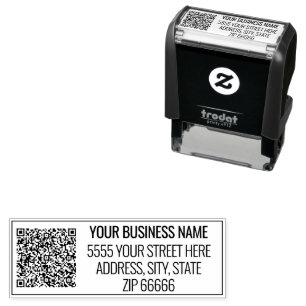 Voorbeeld van de stempel van uw QR-codenaam