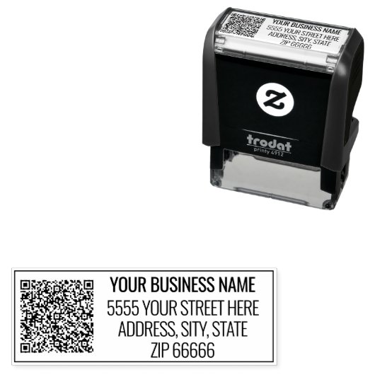 Voorbeeld van de stempel van uw QR-codenaam (In situ)