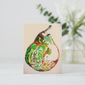 Voorbeeld van de waterverf van peren briefkaart (Staand voorkant)