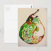 Voorbeeld van de waterverf van peren briefkaart (Voorkant / Achterkant)