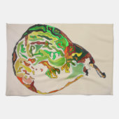 Voorbeeld van de waterverf van peren theedoek (Horizontaal)