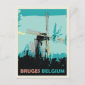 Voorbeeld van de windmolen van Brugge België Brief Briefkaart (Voorkant)