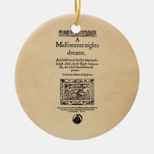 Voorbeeld van een midzomernacht Dream Quarto Keramisch Ornament (Voorkant)