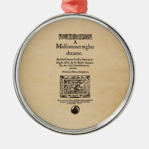 Voorbeeld van een midzomernacht Dream Quarto Metalen Ornament