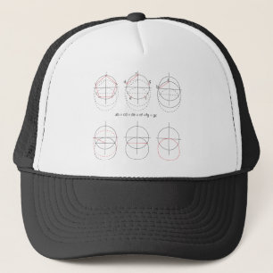 Voorbeeld van een tekening van vijf delen trucker pet