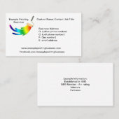 Voorbeeld van een Visitekaartje voor een schildere (Voorkant / Achterkant)