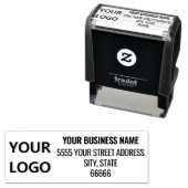 Voorbeeld van gepersonaliseerde Logo- of fotoadres Zelfinktende Stempel (In situ)