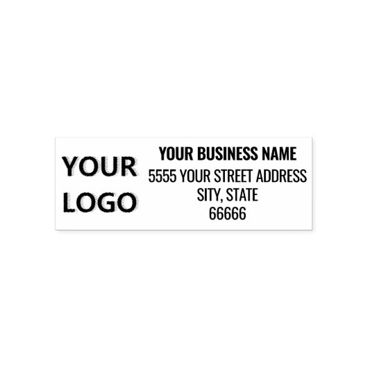 Voorbeeld van gepersonaliseerde Logo- of fotoadres Zelfinktende Stempel (Design)