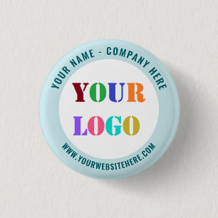 Voorbeeld van gepersonaliseerde promotieknoppen vo ronde button 3,2 cm