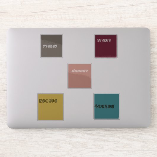Voorbeeld van hex-codepalet sticker (Computer)