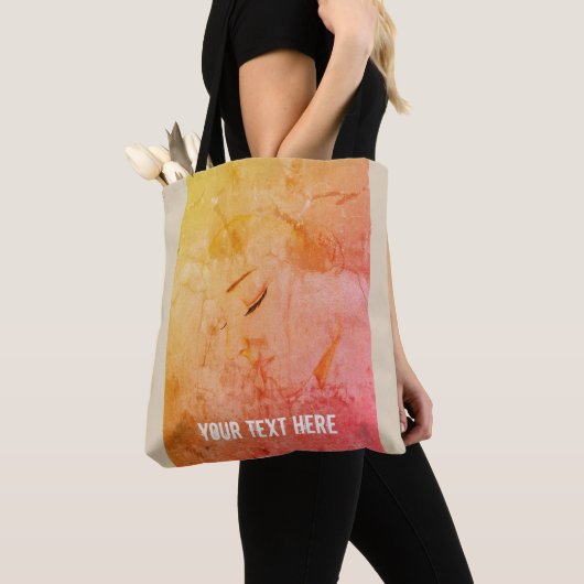 Voorbeeld van meisjesdame Schets Illustratie Tote Bag (Dichtbij)