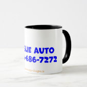 Voorbeeld van mok om uw bedrijf te adverteren. (Voorkant rechts)