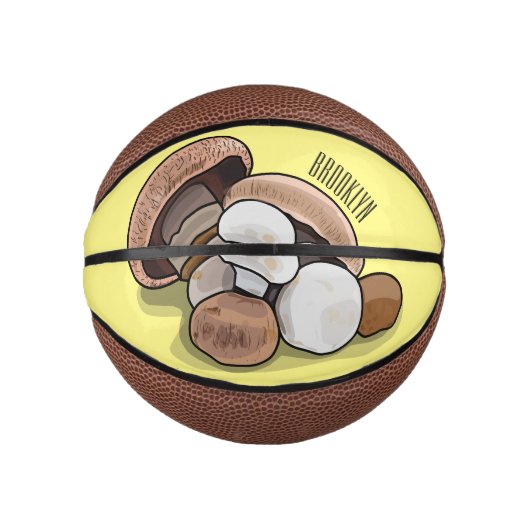 Voorbeeld van paddenstoelcartoon basketbal (Voorkant)