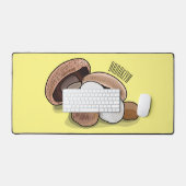 Voorbeeld van paddenstoelcartoon bureaumat (Keyboard & Muis)