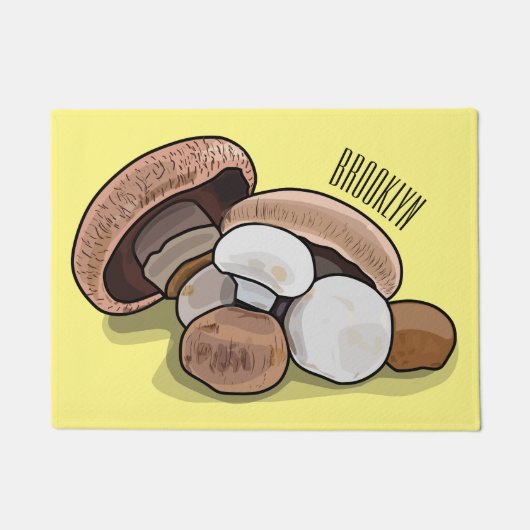 Voorbeeld van paddenstoelcartoon deurmat (Voorkant)