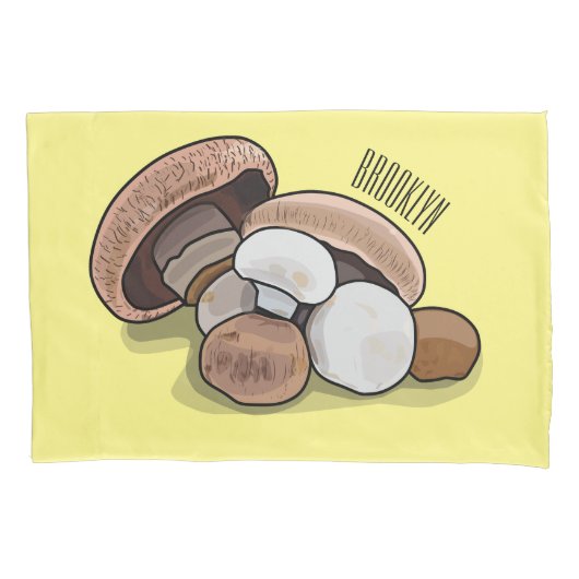 Voorbeeld van paddenstoelcartoon kussensloop (Voorkant)