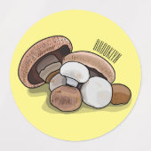 Voorbeeld van paddenstoelcartoon labels (Design 1)