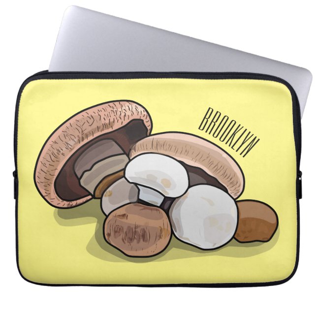 Voorbeeld van paddenstoelcartoon laptop sleeve (Voorkant)