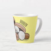 Voorbeeld van paddenstoelcartoon latte mok (Rechterhoek)