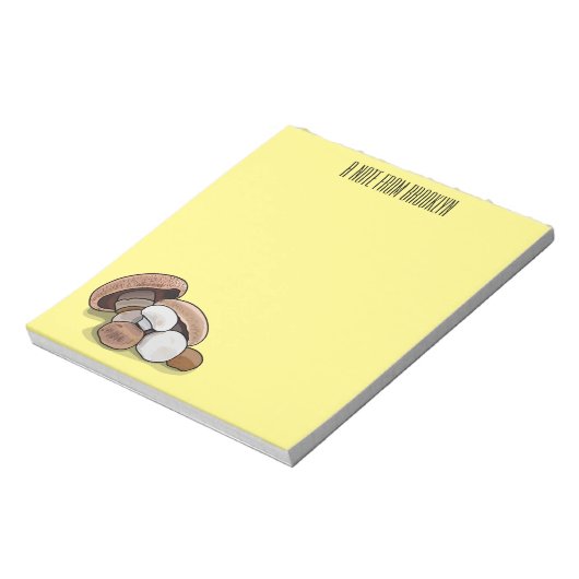 Voorbeeld van paddenstoelcartoon notitieblok (Linkerzijde)