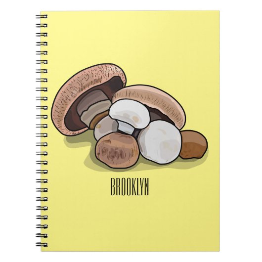 Voorbeeld van paddenstoelcartoon notitieboek (Voorkant)
