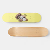 Voorbeeld van paddenstoelcartoon persoonlijk skateboard (Horizontaal)