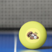 Voorbeeld van paddenstoelcartoon pingpongbal (Net)
