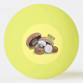 Voorbeeld van paddenstoelcartoon pingpongbal (Achterkant)