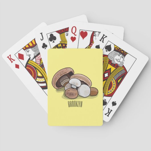Voorbeeld van paddenstoelcartoon pokerkaarten (Achterkant)