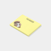 Voorbeeld van paddenstoelcartoon post-it® notes (Schuin)