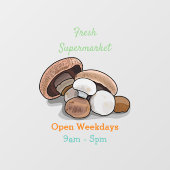 Voorbeeld van paddenstoelcartoon raamsticker (Vel)