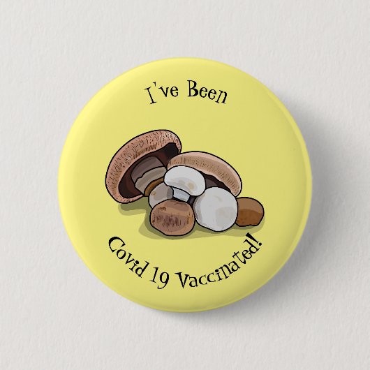 Voorbeeld van paddenstoelcartoon ronde button 5,7 cm (Voorkant)