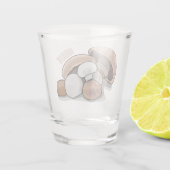 Voorbeeld van paddenstoelcartoon shot glas (Achterkant)
