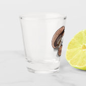 Voorbeeld van paddenstoelcartoon shot glas (Links)