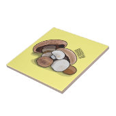 Voorbeeld van paddenstoelcartoon tegeltje (Zijkant)