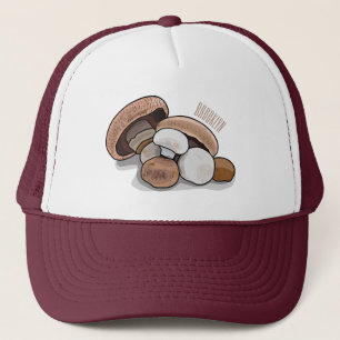 Voorbeeld van paddenstoelcartoon trucker pet