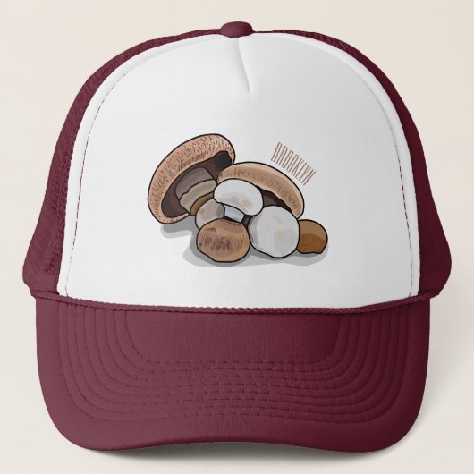 Voorbeeld van paddenstoelcartoon trucker pet (Voorkant)